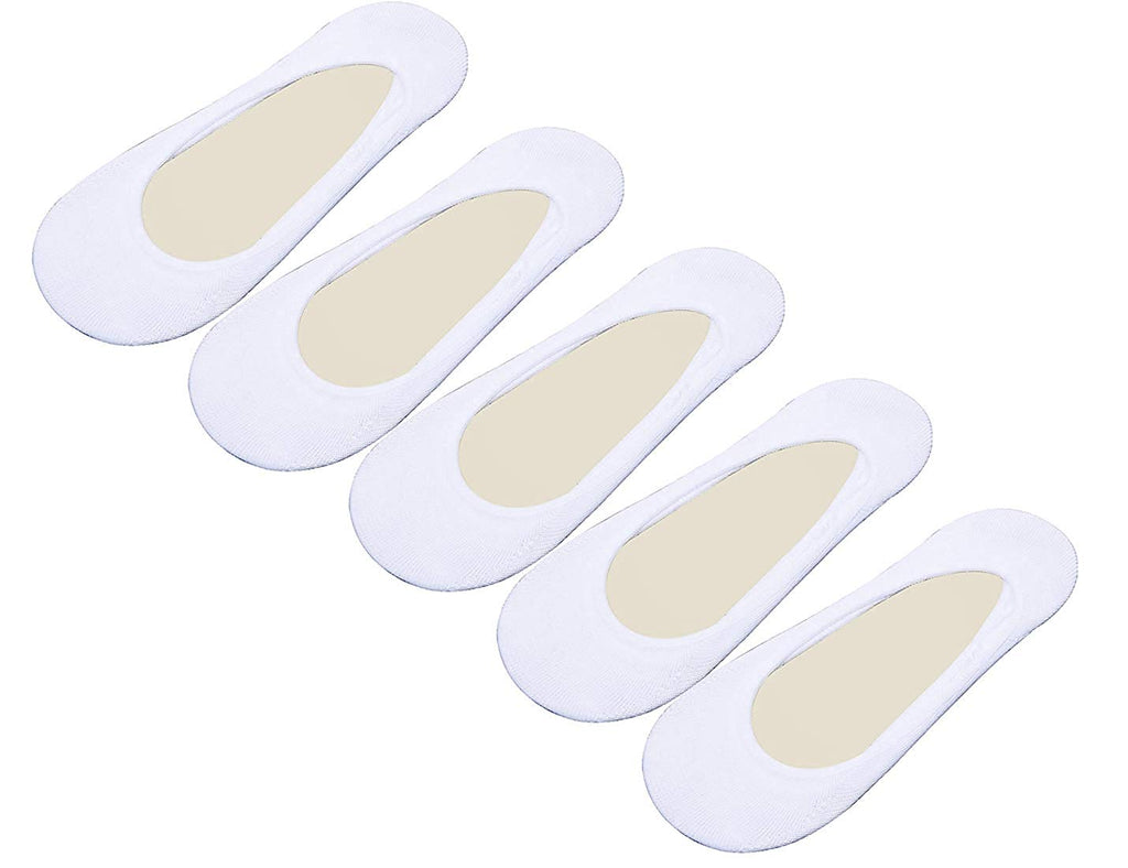Electomania® 5pair Bamboo fiber orange stockings spring and summer anti - drop invisible socks (White)