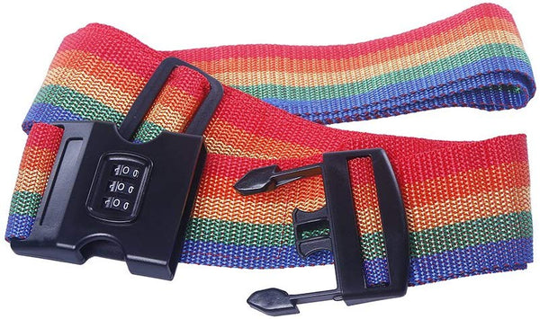 Electomania Multicolor Luggage Lock Travel Luggage Security Strap/Luggage Belt with Locking System