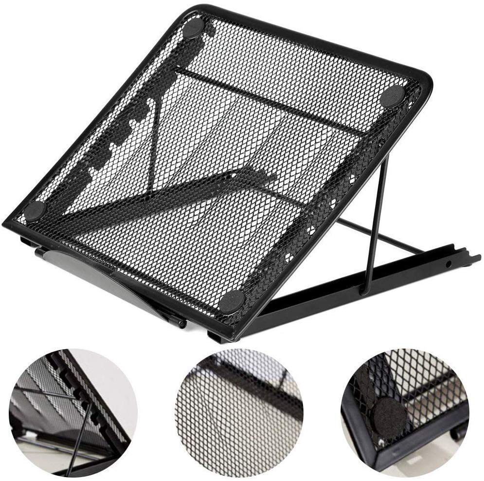 Electomania Ventilated Adjustable Support Cooling Pad Stand Suit for under 9 inch Tablet PC (Dimensions: 25 x 21 x 2 cm , Grey)