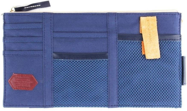 Electomania WV01RCA08385 Car Sun Visor Storage Point Pocket Documents Organizer, Mobile, Tablet Holder, Credit Card and Visiting Card Holder Bag (Navy Blue)