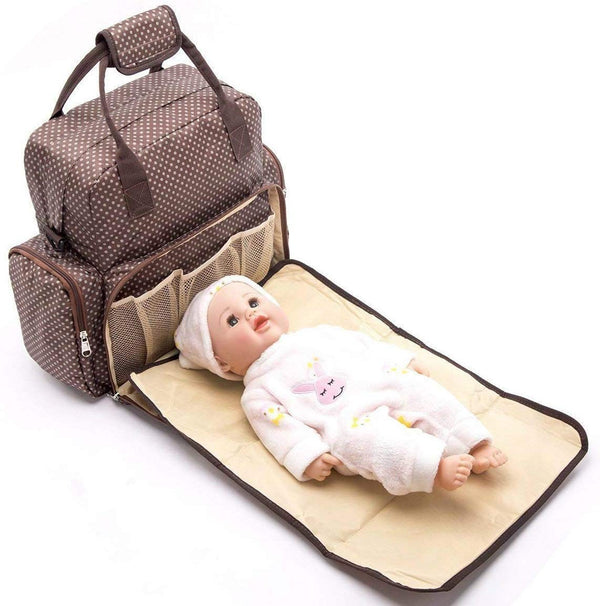 Electomania Multipurpose Diaper Bag with Changing Mat Stylish Waterproof Multifunctional Diaper Bags for Mothers for Travel Nappy Tote Backpack Large (Chocolate Brown)