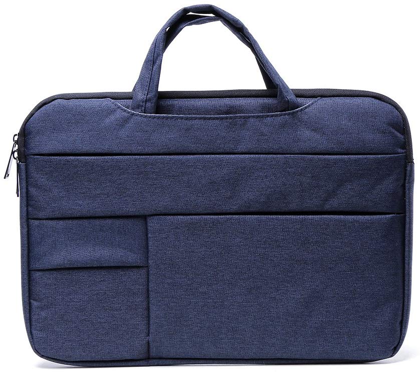 Electomania  Polyester 14inch Laptop Briefcase Ultra Thin with Carrying Handle Make The Bag Comfortable on The go (Navy Blue)