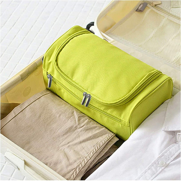 Electomania Hanging Fabric Travel Toiletry Bag Organizer (Green)