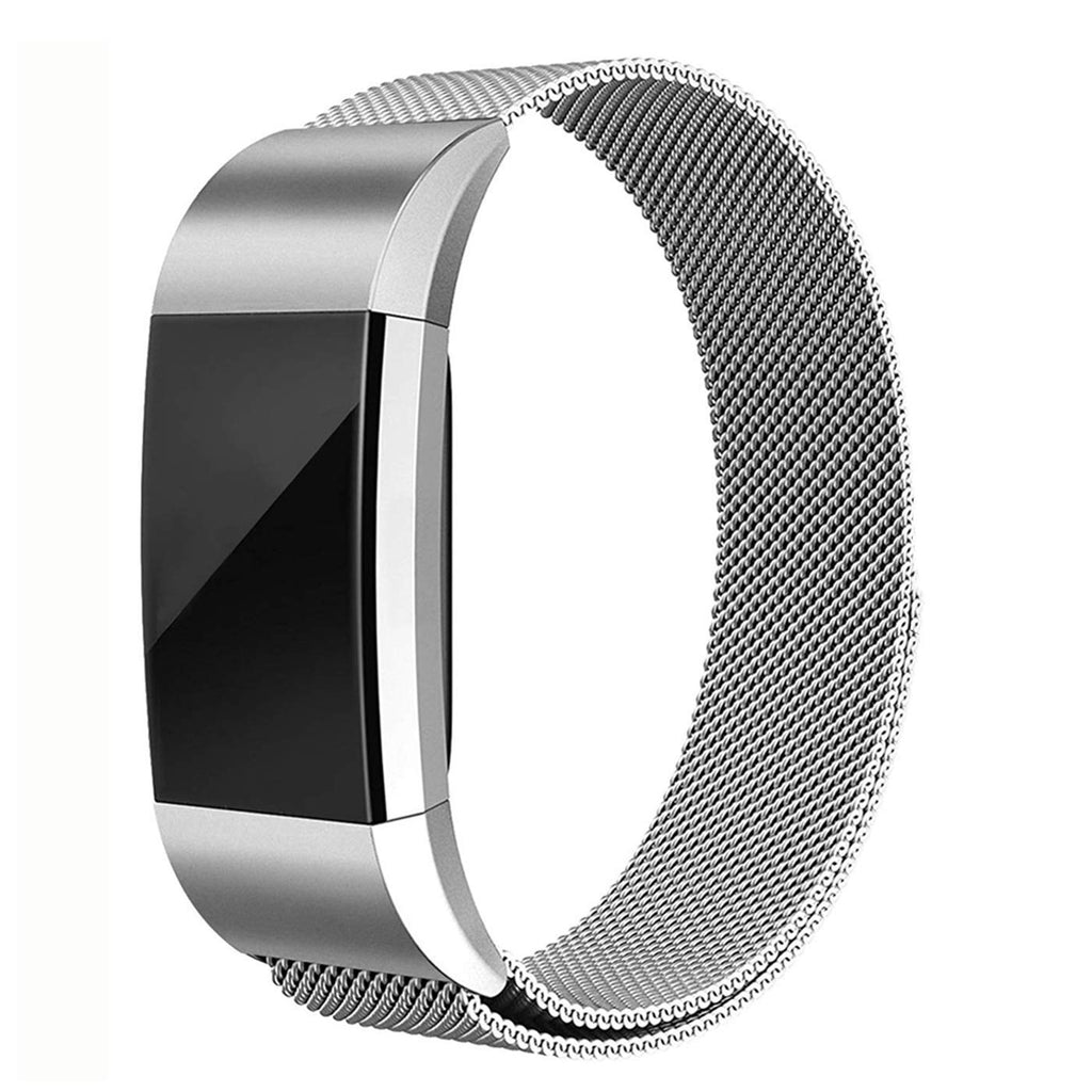 Electomania Stainless Steel Mesh Wrist Band with Unique Magnet Buckle for Fitbit Charge2