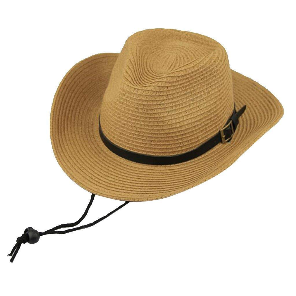 Electomania Fashion Mens Straw Cowboy Sun Hat Cap Costume Gift Khaki