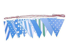 Electomania  Set of 3 Party Bunting Flags Banner for Kids Room, Play School Decoration, Birthday Party (Blue)