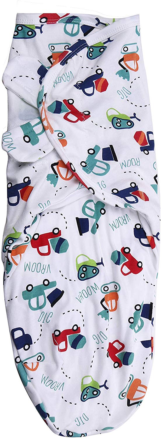 Electomania  Square Cotton Wrap Adjustable Infant Swaddle (Color car)