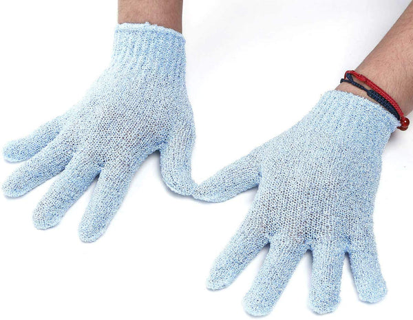 Electomania Bath Gloves Spa Massage Body Scrubber Cleaner 2 Pair (Random Color)