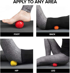 Electomania  PVC thorn ball massage acupoint grip ball tip nail fascia yoga ball fitness ball thorn ball 8cm (Yellow)