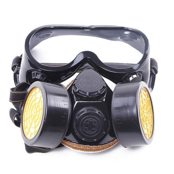 Electomania Industrial Gas Chemical Anti-Dust Paint Respirator Mask Glasses/Goggles Set