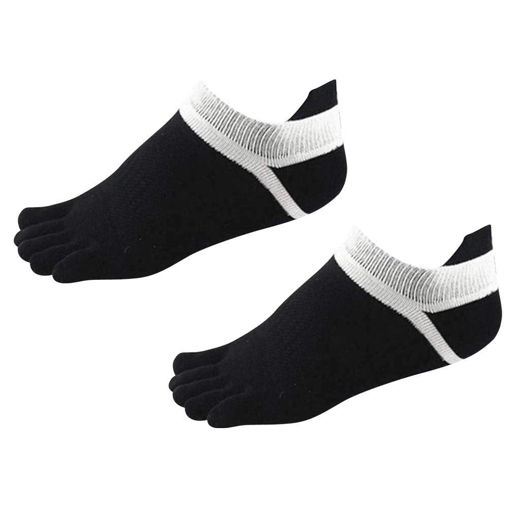 Electomania Men's 5 Toe Socks Sports Five Finger Socks Breathable - Black
