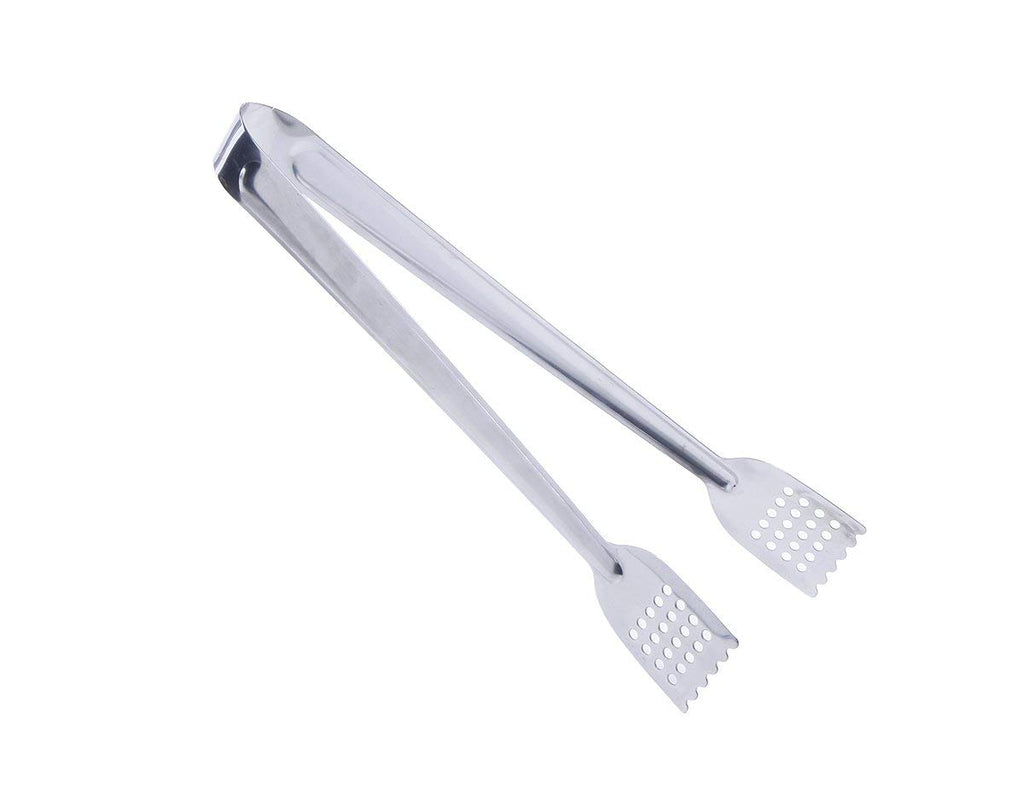 Electomania® Stainless Steel Salad Ice Cake Bread Barbecue Tong Cooking Buffet Serving Food Clamp
