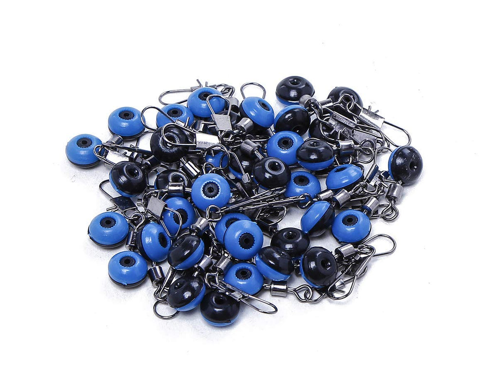 Electomania Space Beans Fishing Line to Hook Swivels Shank Clip Connector Blue （20Pcs）
