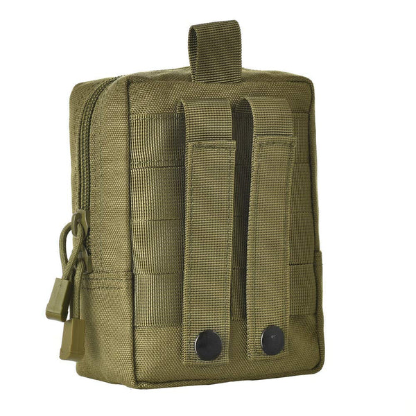 Electomania Nylon Compact Tactical Small Utility Waist Bag Pouch Organizer for Outdoor (Army Green)