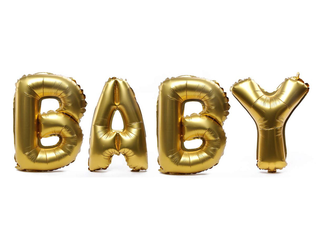 Electomania Party Baby Shower Golden Baby FOIL Balloons /Baby Shower Decoration Items/ Baby Shower Party Supplies (1 Set of 4 Piece )