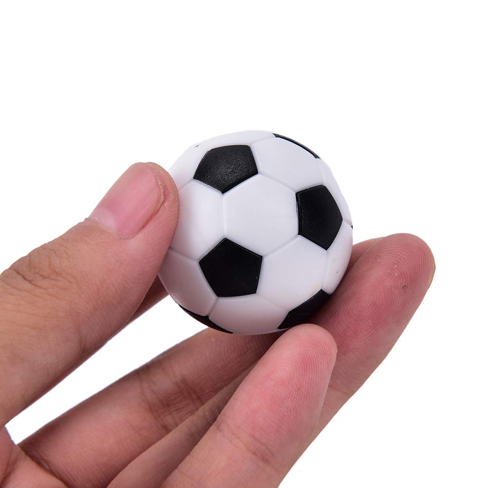 Electomania Soccer Table Foosball Balls Footballs Replacement Balls Table Game Accessories - 1.41 inch Black / White - 4Pcs
