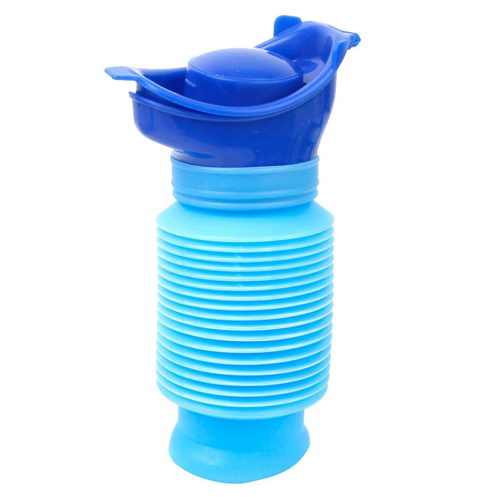 Electomania Portable Family Unisex Mini Toilet Urinal Bucket for Travel and Kid Potty Pee Training (Blue)