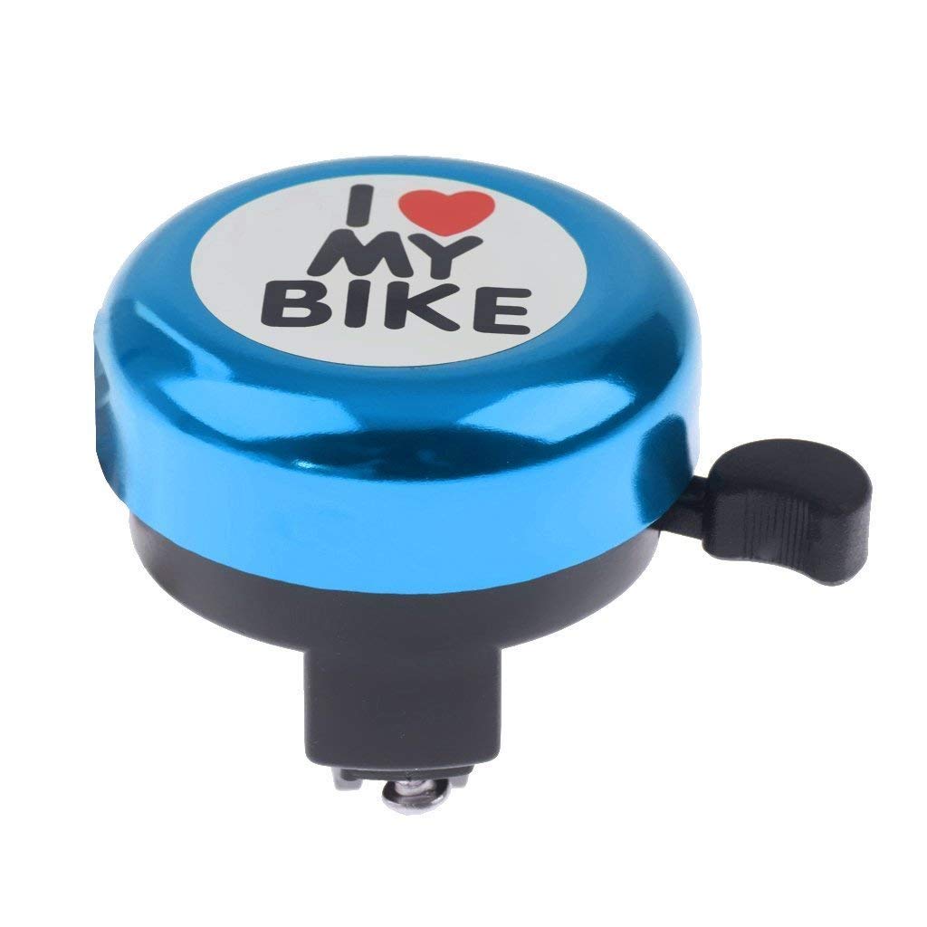 Electomania Bicycle Mountain Bike Bell Aluminum Bell I Love My Bike Mini Bell/Love Bell（Bule）