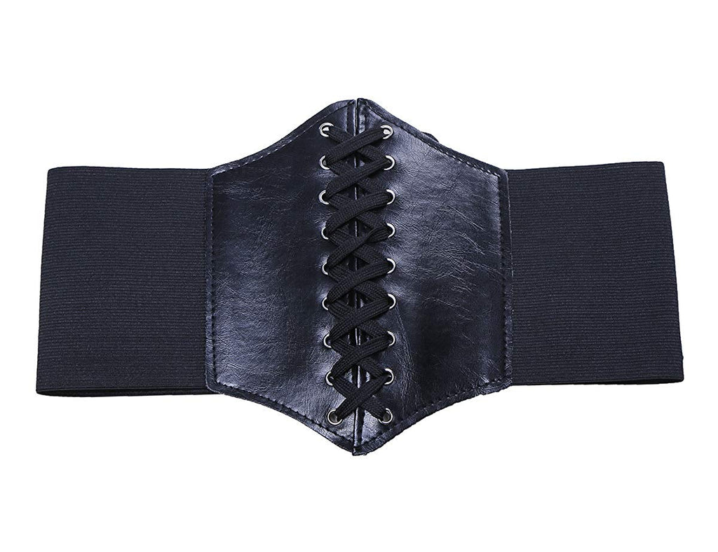  Women Lace Up Cinch Croset Belt Tied Elastic Waist