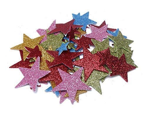 Electomania Foam Flashing Pentagram Wall Decoration Wall Sticker Children's House Decoration Creative Sticker 50 Stars 1 Set