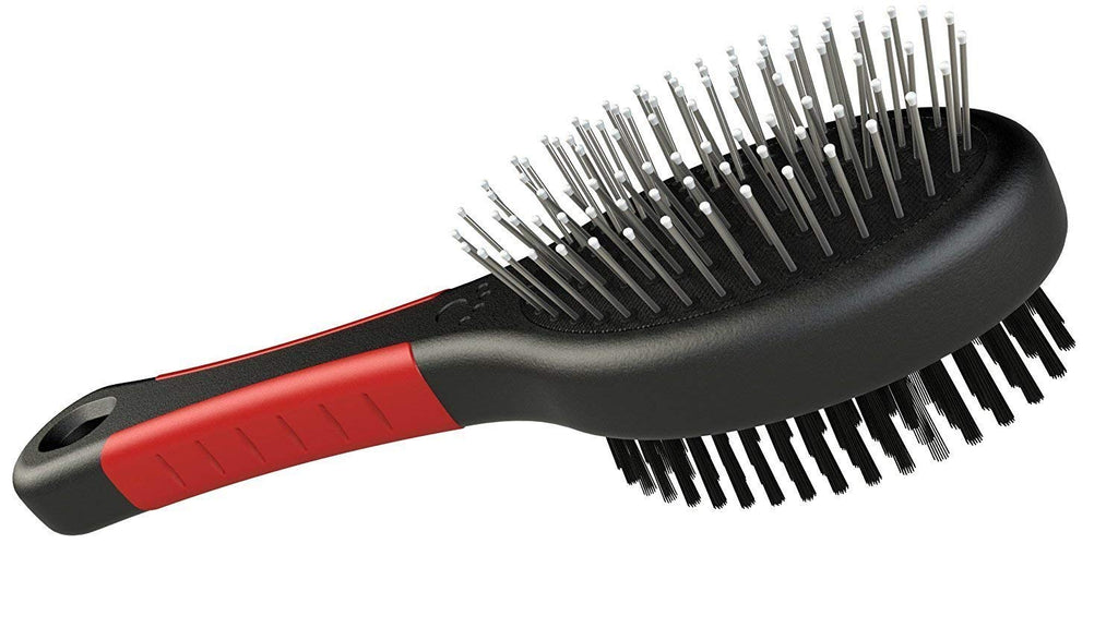 Electomania Rounded Pin Smooth Grooming Brush for Medium and Long Hair of Dogs and Cats (Black)