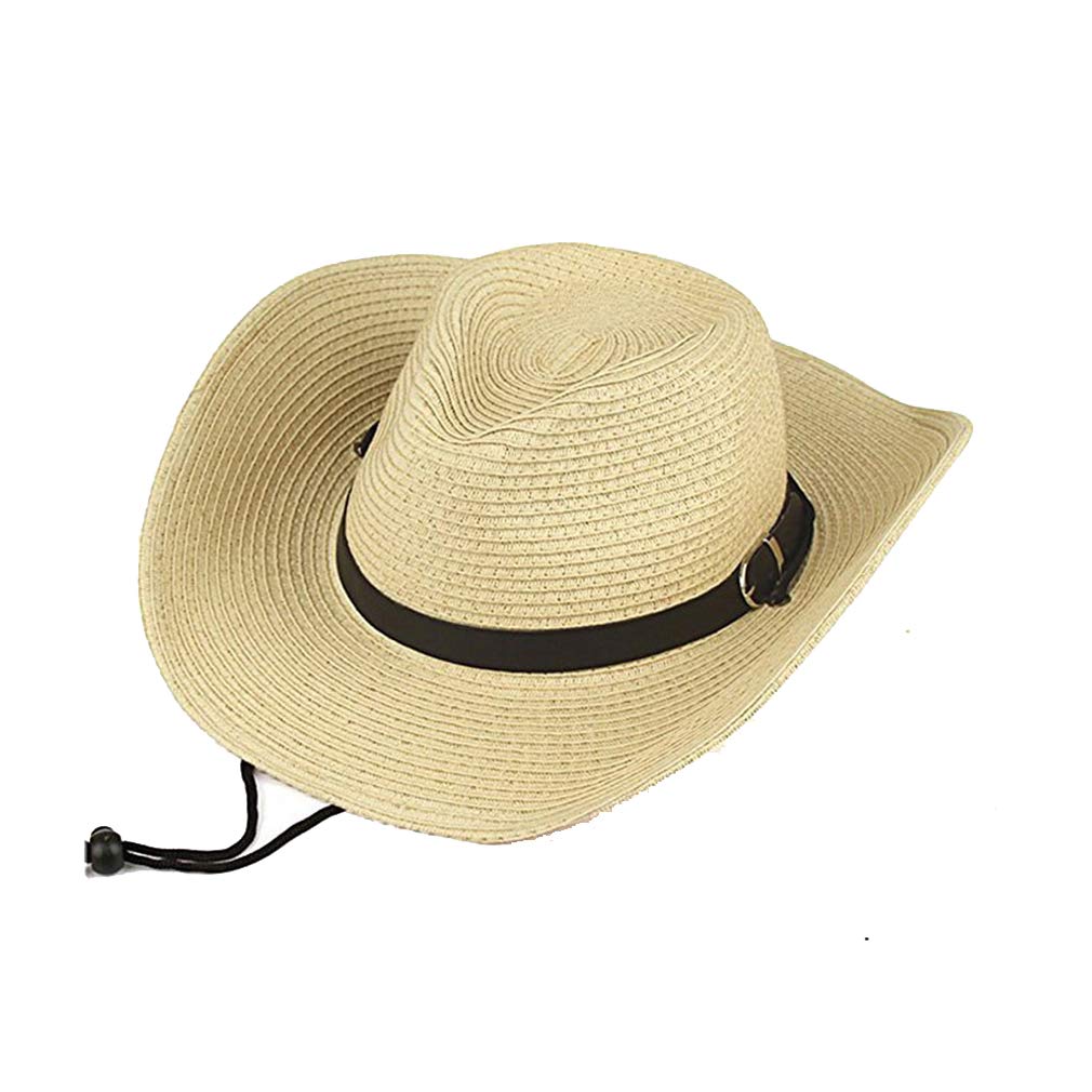 Electomania Fashion Mens Straw Cowboy Sun Hat Cap Costume Gift - Beige