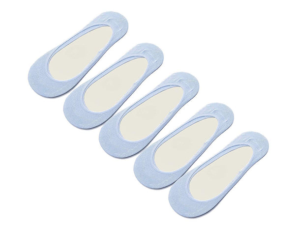 Electomania® 5pair Bamboo fiber orange stockings spring and summer anti - drop invisible socks (Blue)