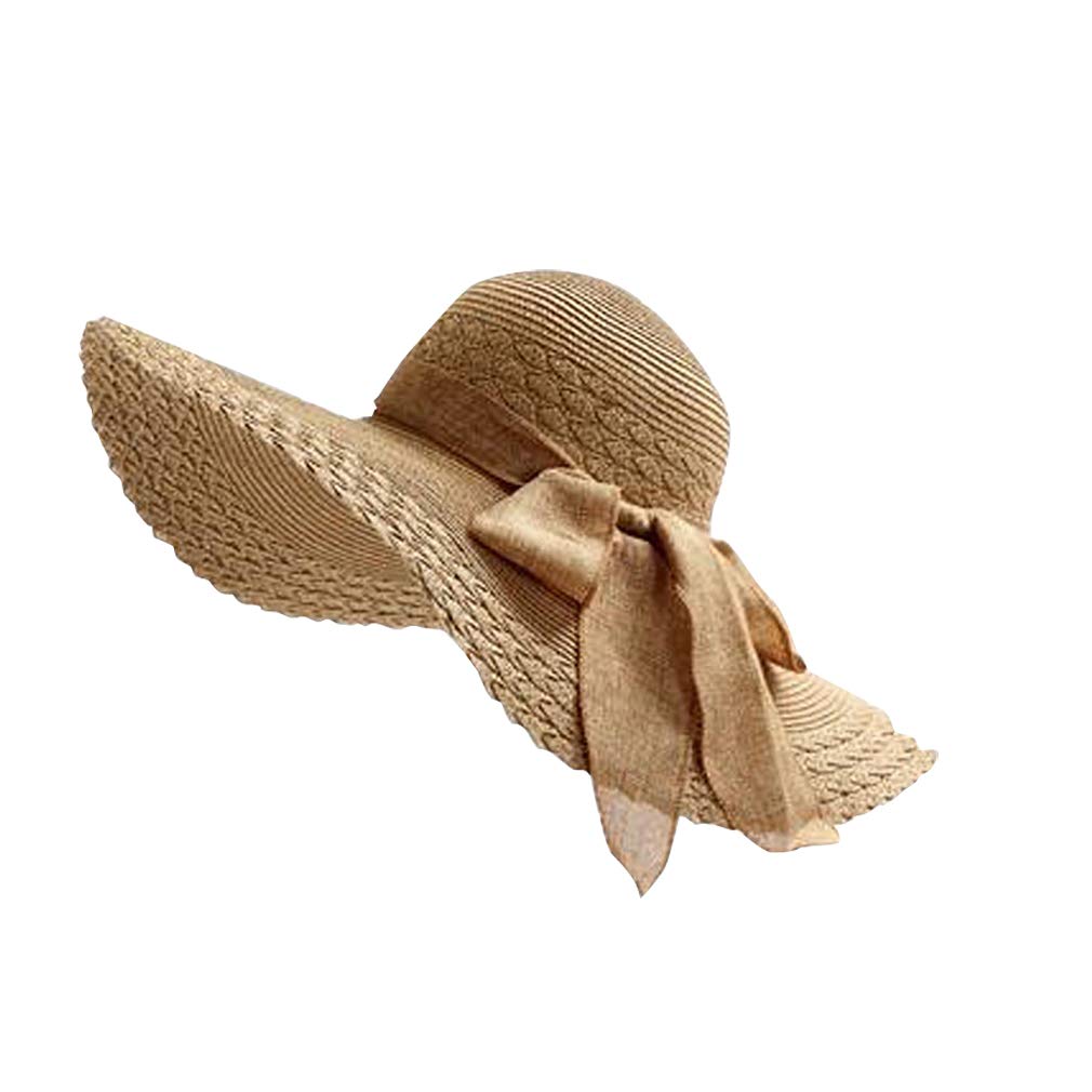 Electomania Straw Fold Cap Sun Hat (Coffee, 57x14x10 cm)