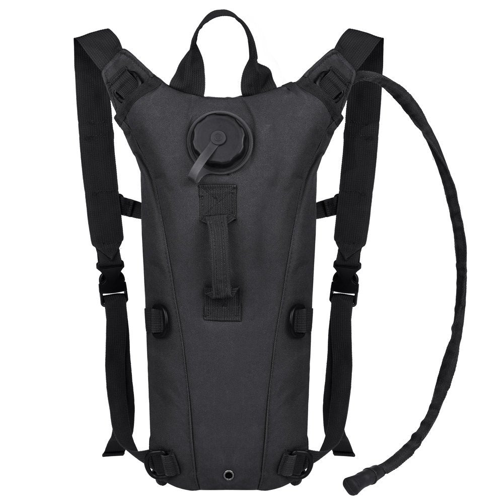 Electomania Hydration Pack with 2.5L Bladder Water Bag Great for Hunting Climbing Running and Hiking (Black)