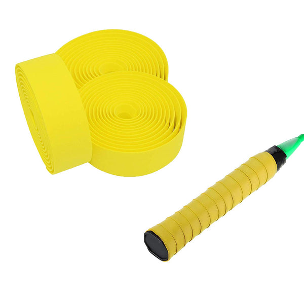 Electomania Badminton Grips Soft Overgrip Badminton Racket Grip Synthetic Badminton Grip (Yellow) 3 pcs