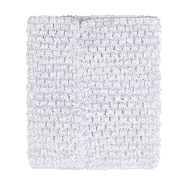 Electomania Knitted Openwork Tube top Fashion Girl Plus Lined Candy-Colored 9 inch Wrapped Chest (White)