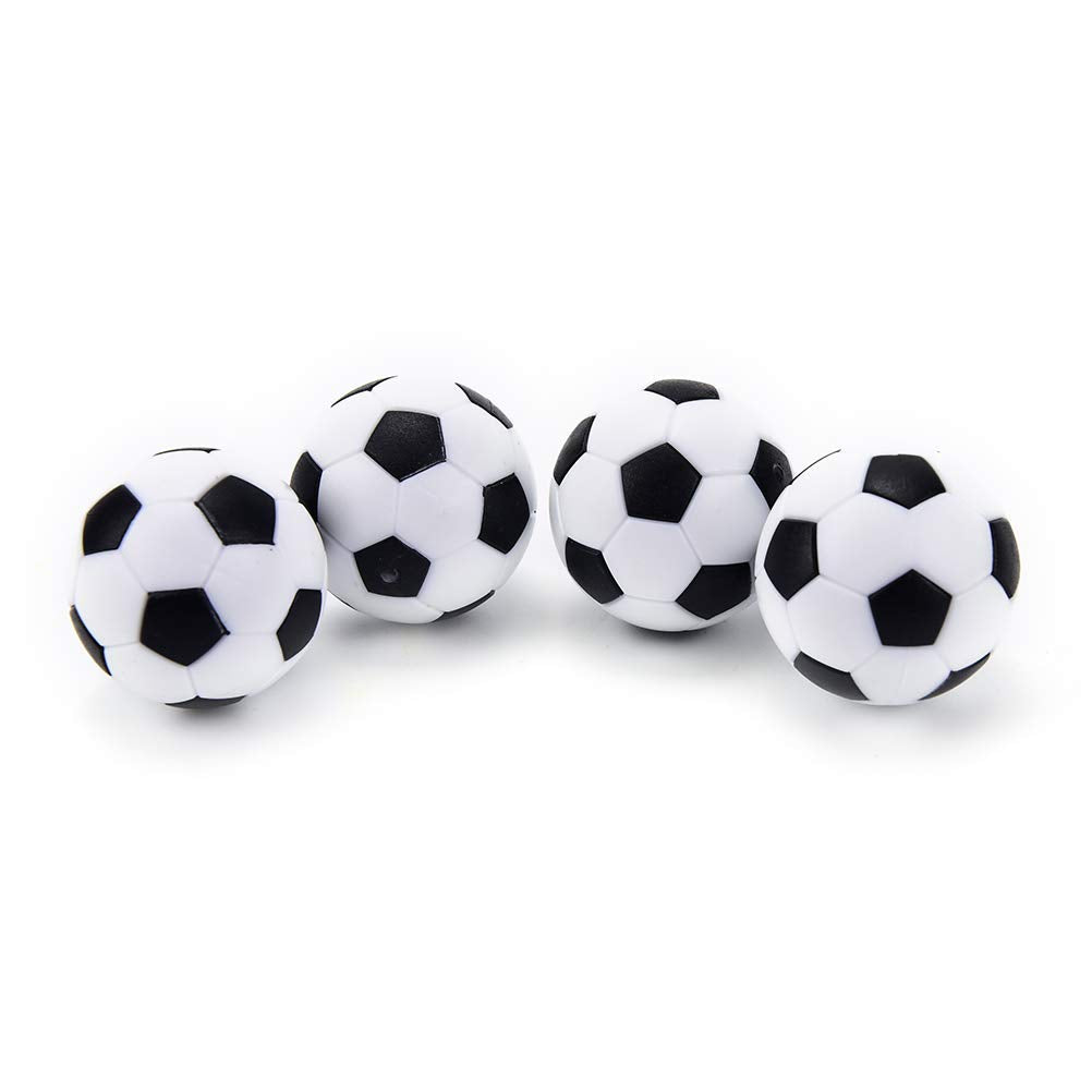 Electomania Soccer Table Foosball Balls Footballs Replacement Balls Table Game Accessories - 1.41 inch Black / White - 4Pcs