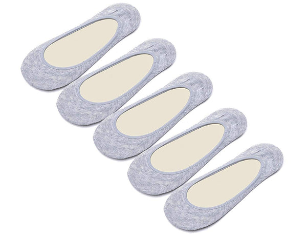 Electomania® 5pair Bamboo fiber orange stockings spring and summer anti - drop invisible socks (Grey)