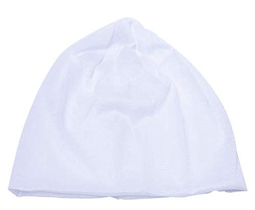 Electomania® Beanie and Skull Cap for Summer, Winter, Autumn & Spring Season, Can be Used as a Helmet Cap Too (White)