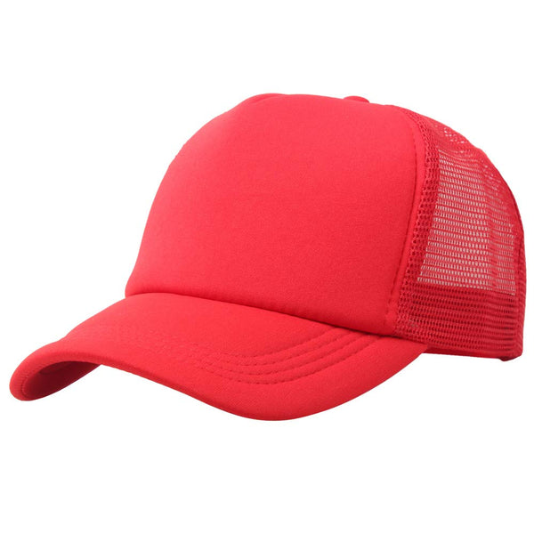 ELECTOMANIA Men's Polyester and Nylon Adjustable Baseball Cap (Red)