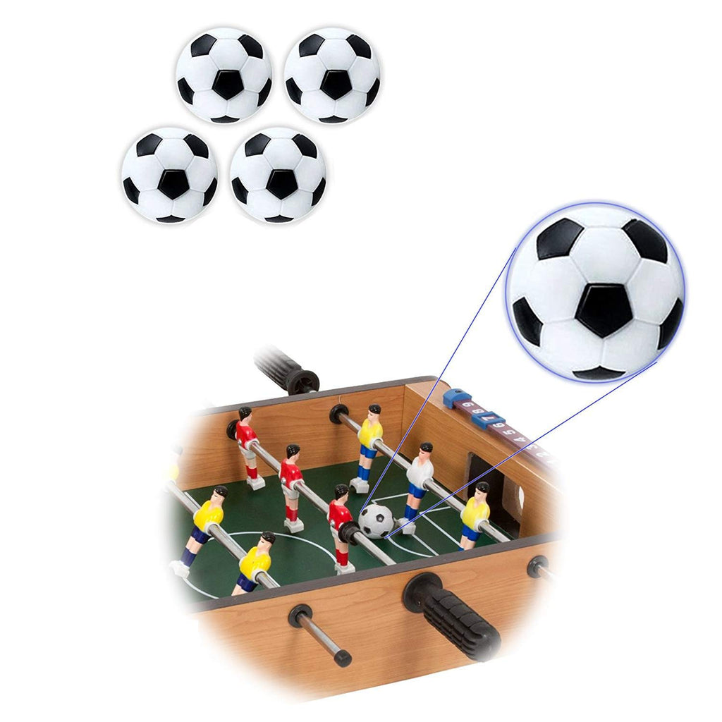 Electomania Soccer Table Foosball Balls Footballs Replacement Balls Table Game Accessories - 1.41 inch Black / White - 4Pcs