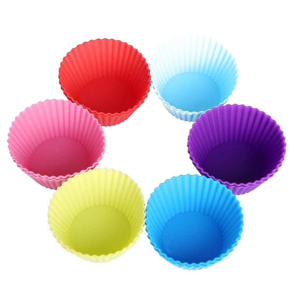Electomania® 6 Pcs Silicone Muffin Moulds/Cup Cake Mould - Single Pack